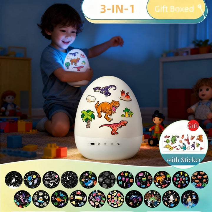 🎄Dinosaur Egg Night Light Projector with Bluetooth Speaker For Kids