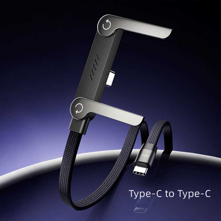 🔥InvisiHold Pro – 2-in-1 240W Fast Charging Cable with Built-in Stand