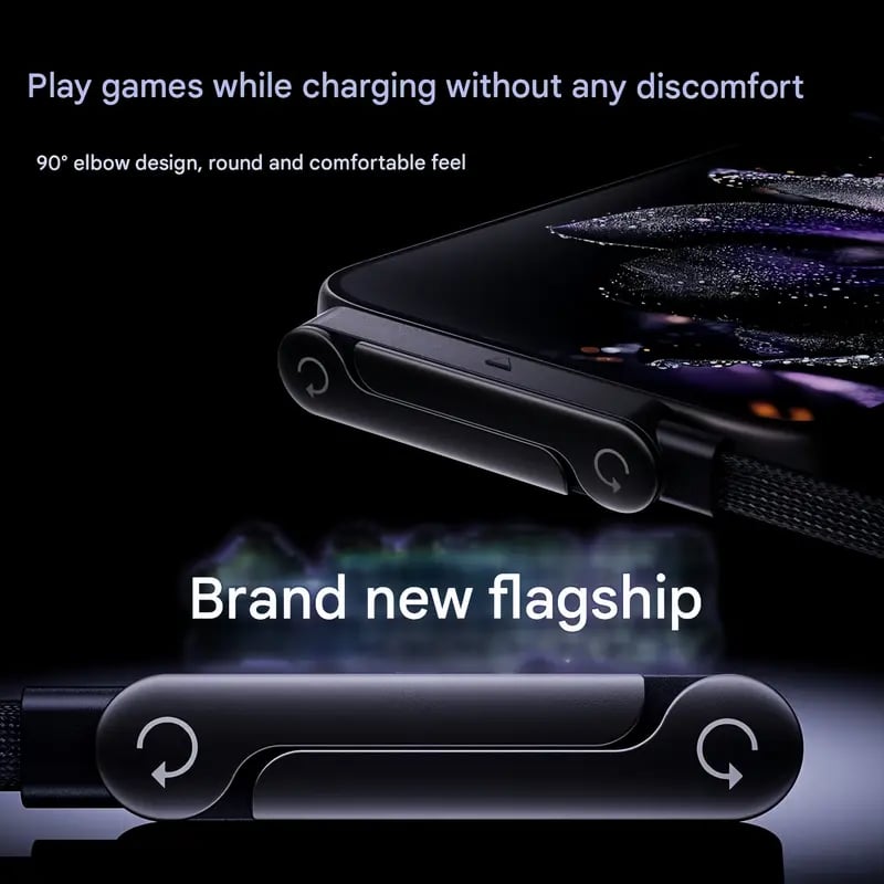 🔥InvisiHold Pro – 2-in-1 240W Fast Charging Cable with Built-in Stand