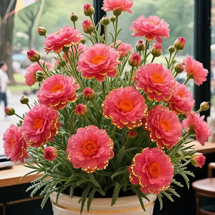 Golden Lace Portulaca🌸✨ Brilliant Double Blooms for Effortless Summer Color
