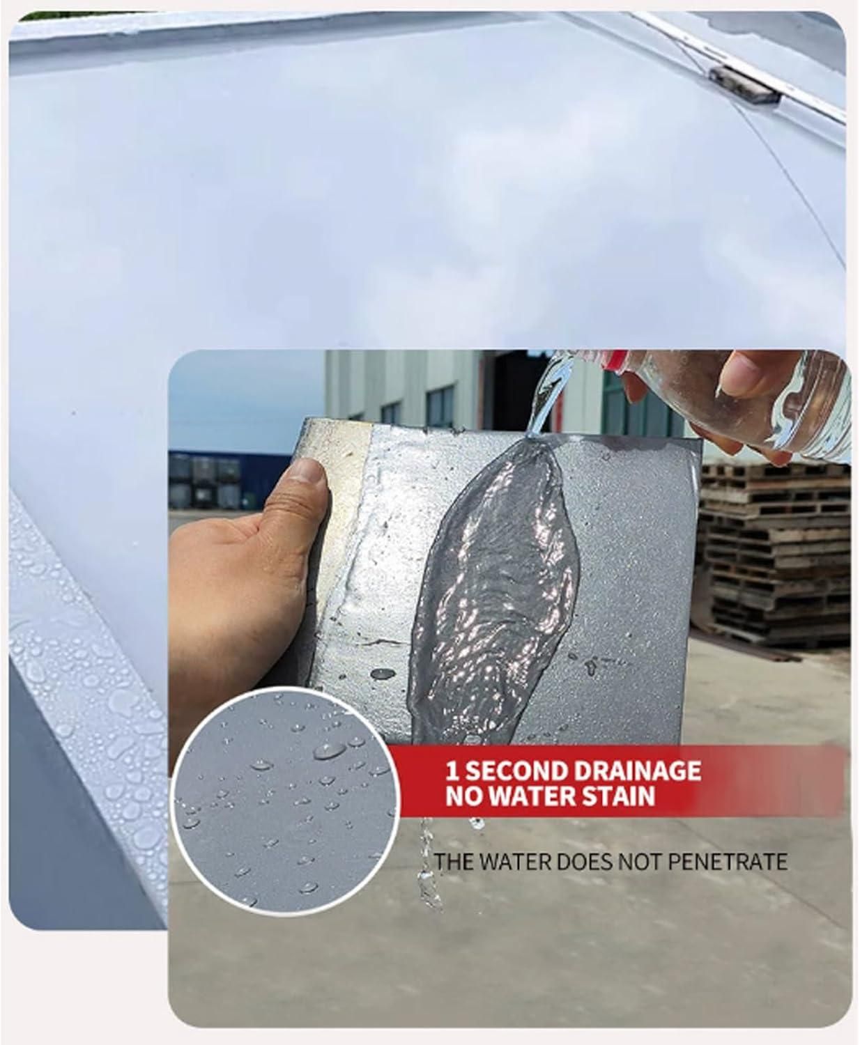 Roof Paint Sealant Transparen Waterproof Multi-Purpose Polyurethane Coating 600 ml (Pack of 2)