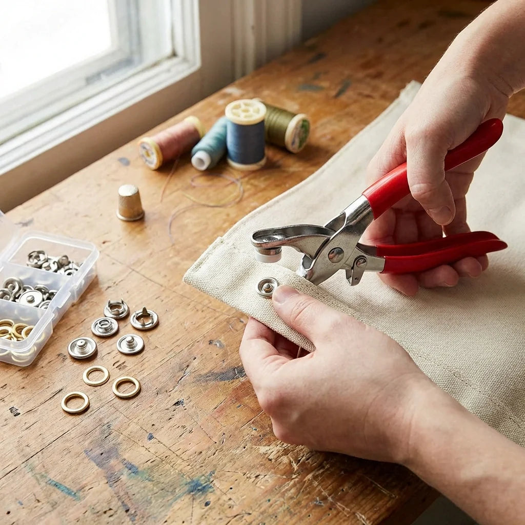 Metal Copper Prong Snap Buttons With Pliers