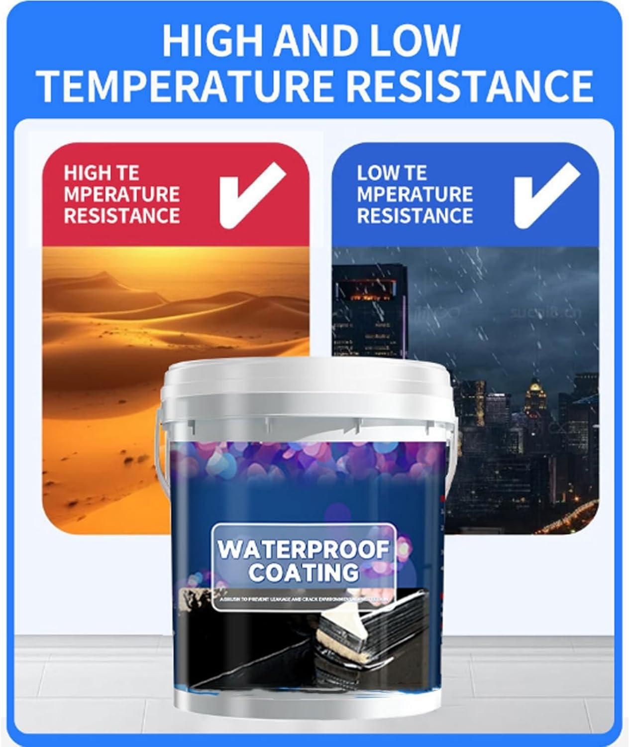 Roof Paint Sealant Transparen Waterproof Multi-Purpose Polyurethane Coating 600 ml (Pack of 2)