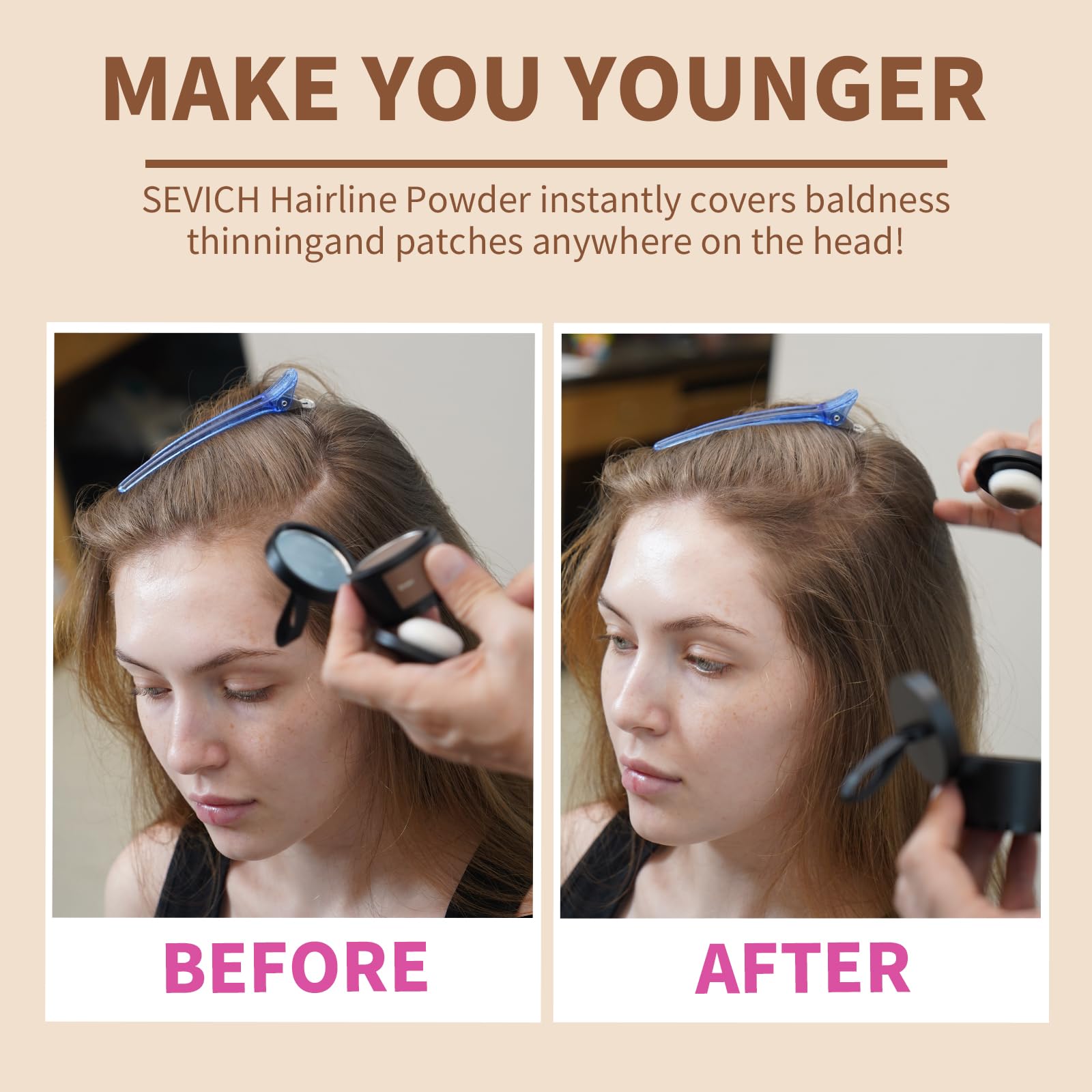 Hairline Powder,Instantly Conceals Hair Loss