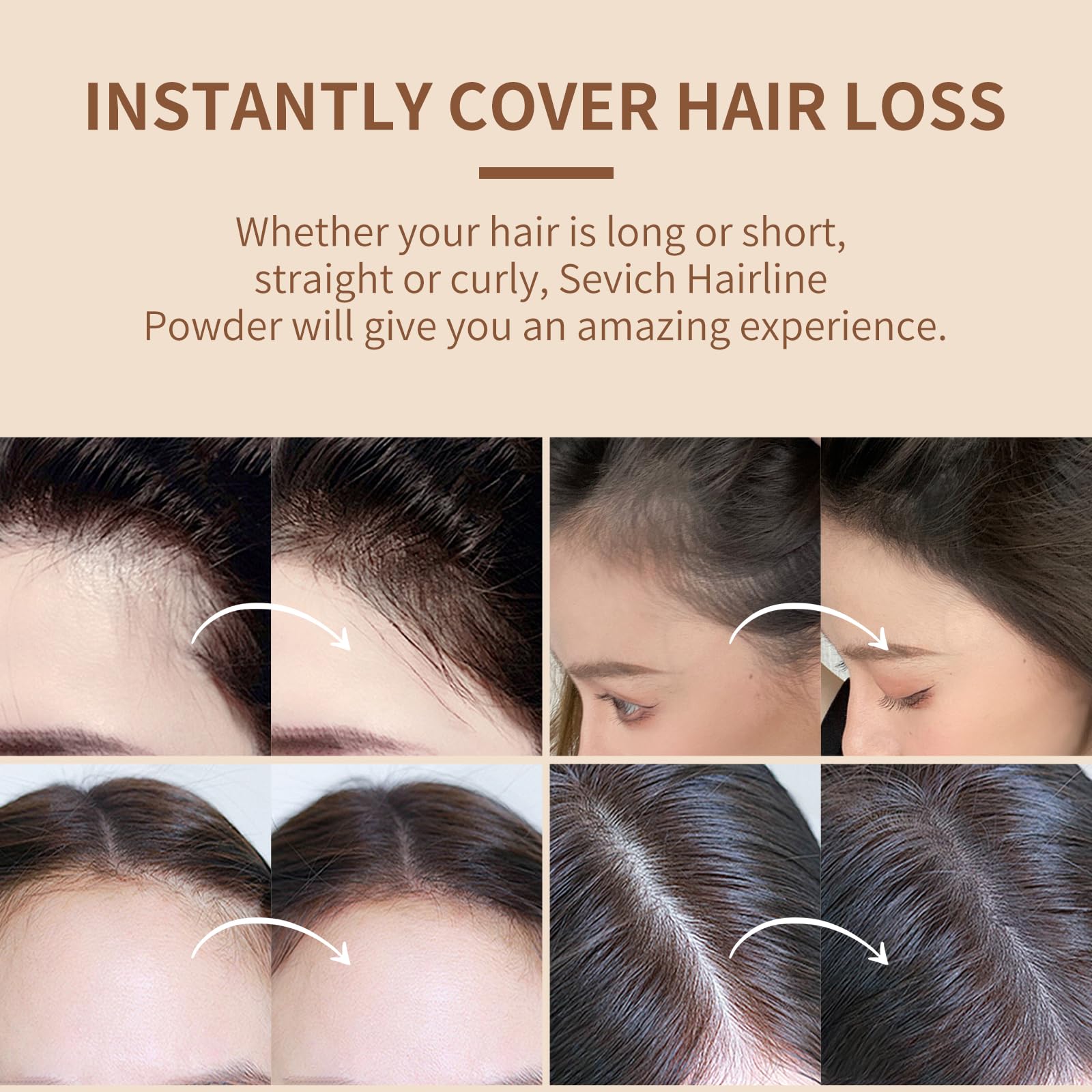 Hairline Powder,Instantly Conceals Hair Loss