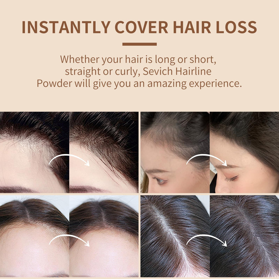 Hairline Powder,Instantly Conceals Hair Loss