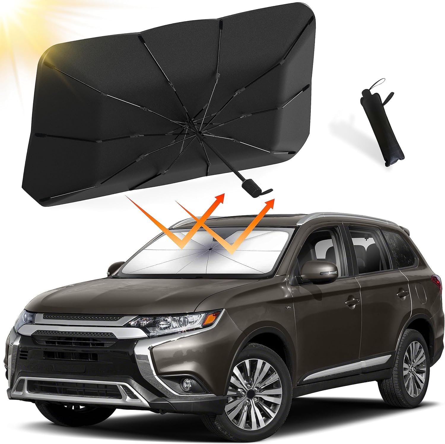 Foldable Car Windshield Sun Shade Umbrella
