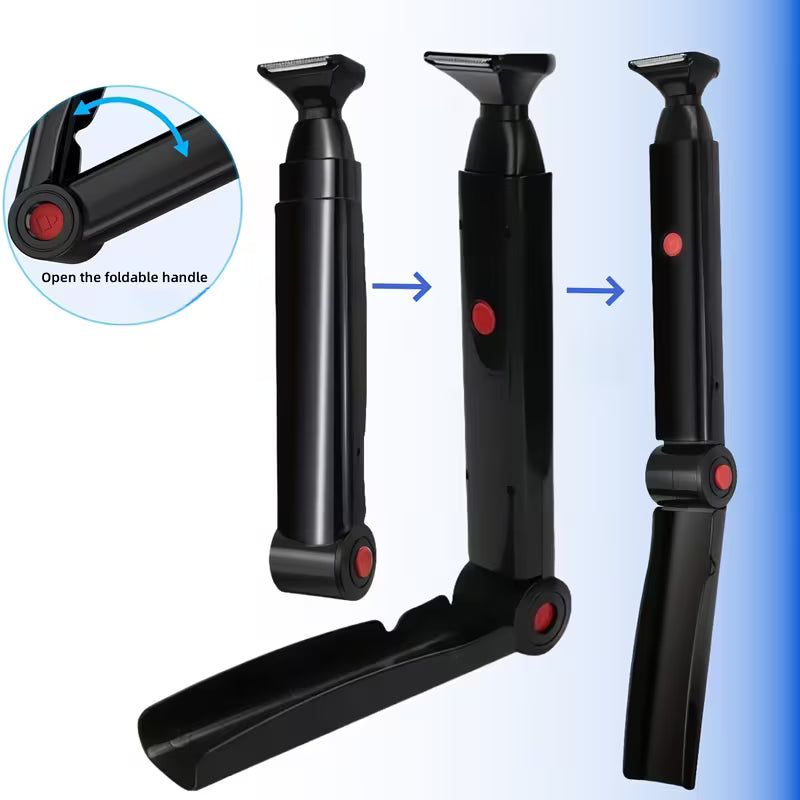 Men'S Foldable Back Hair Trimmer Upgraded Electric Back Shaver with a Long Handle,