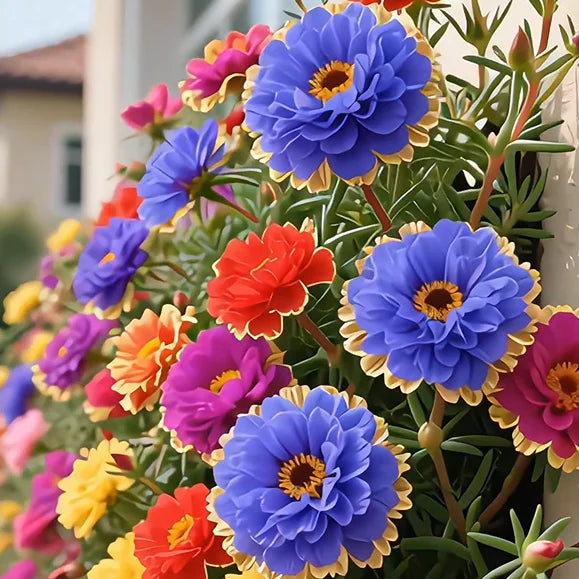 Golden Lace Portulaca🌸✨ Brilliant Double Blooms for Effortless Summer Color