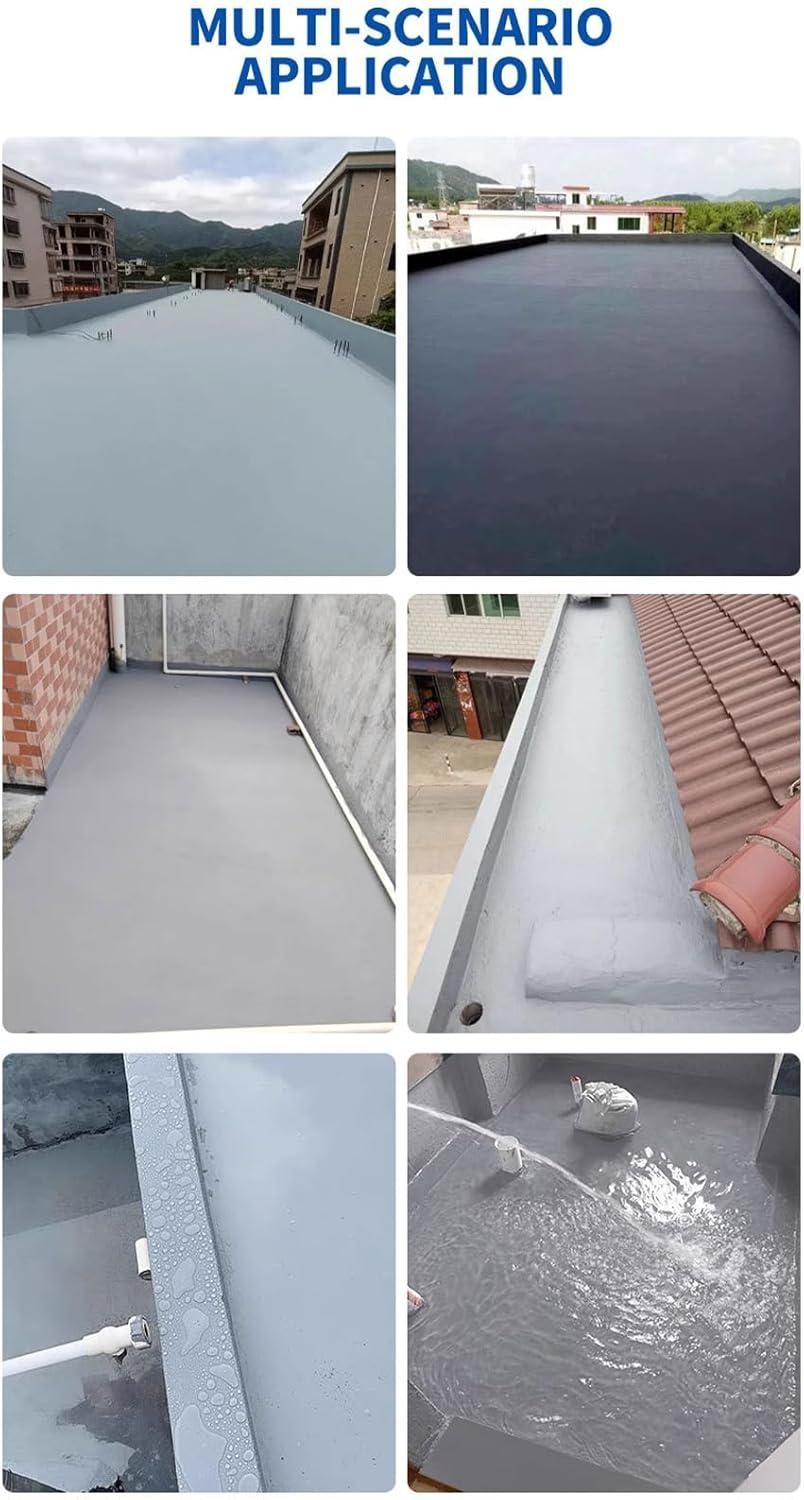 Roof Paint Sealant Transparen Waterproof Multi-Purpose Polyurethane Coating 600 ml (Pack of 2)