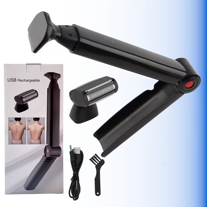 Men'S Foldable Back Hair Trimmer Upgraded Electric Back Shaver with a Long Handle,