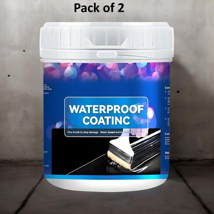 Roof Paint Sealant Transparen Waterproof Multi-Purpose Polyurethane Coating 600 ml (Pack of 2)