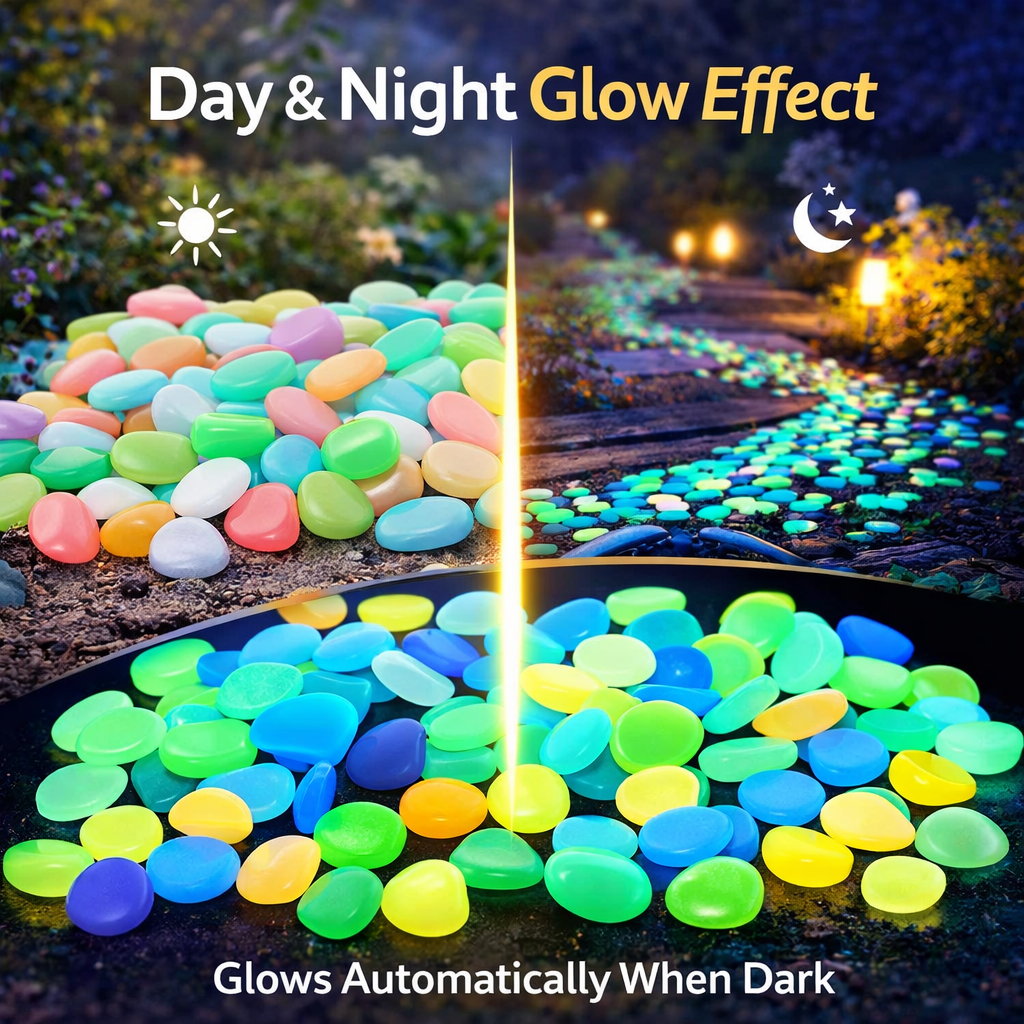 Glow-in-the-Dark Garden & Décor Pebbles | BUY 1 GET 1 FREE