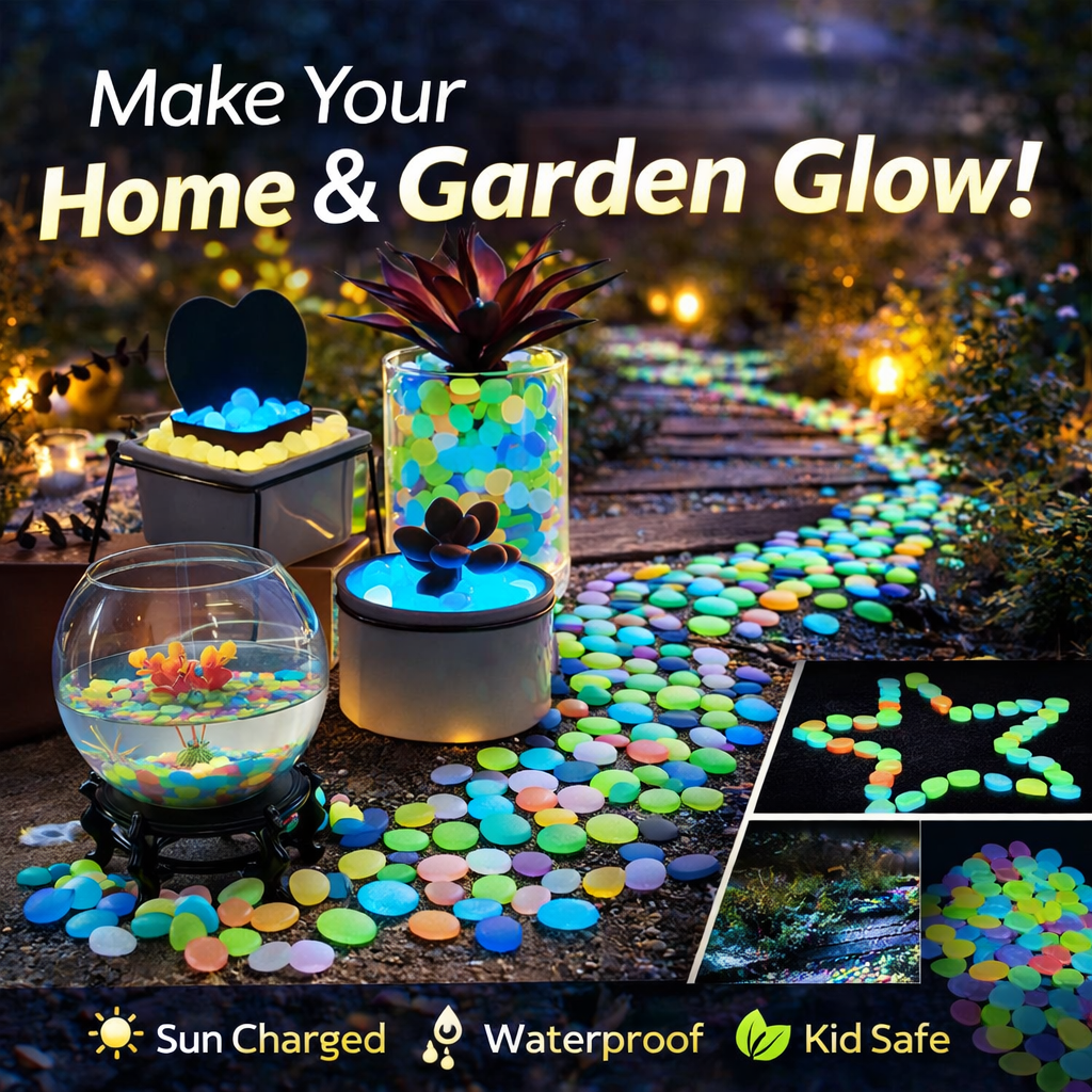 Glow-in-the-Dark Garden & Décor Pebbles | BUY 1 GET 1 FREE