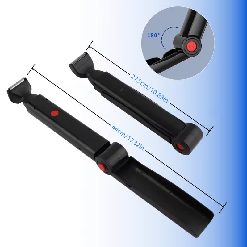 Men'S Foldable Back Hair Trimmer Upgraded Electric Back Shaver with a Long Handle,